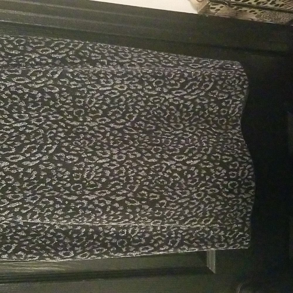 Women's Calvin Klein Dress; Black and Metallic Silver Animal Print; Size 14 - Picture 2 of 8